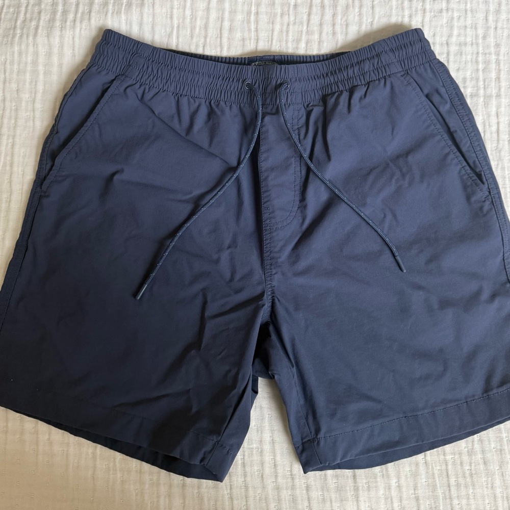 J. Crew Gym Shorts- Tech Short unlined 6” size M Blue